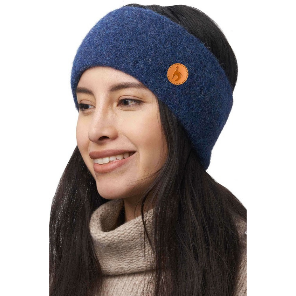 Apu Kuntur Alpaka Stirnband in Grau, 96% Baby Alpaka, weich und dehnbar