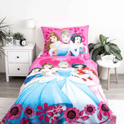 Disney Prinzessinnen Bettwäsche - 140x200 cm Baumwolle Kissen und Decke
