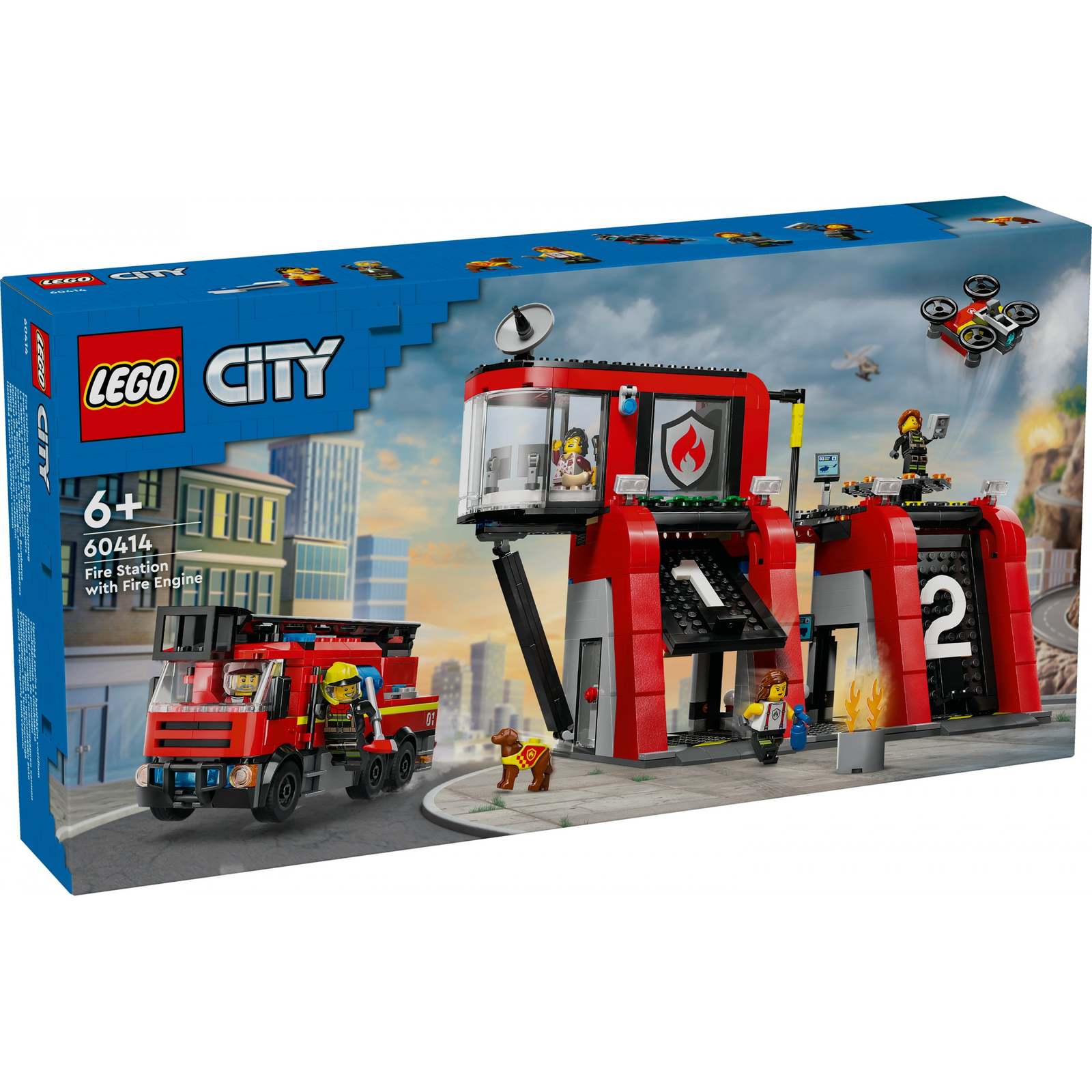 LEGO City - Tűzoltóállomás és tűzoltóautó (60414)-0