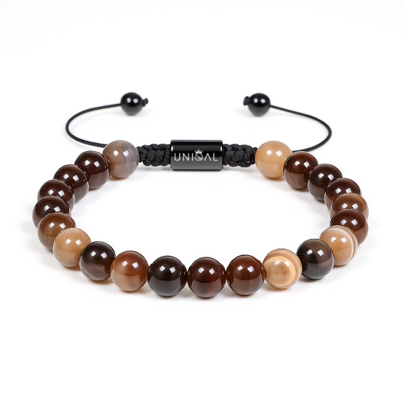 Elegantes Botswana Achat Armband 8mm für deinen individuellen Stil - Bild 1