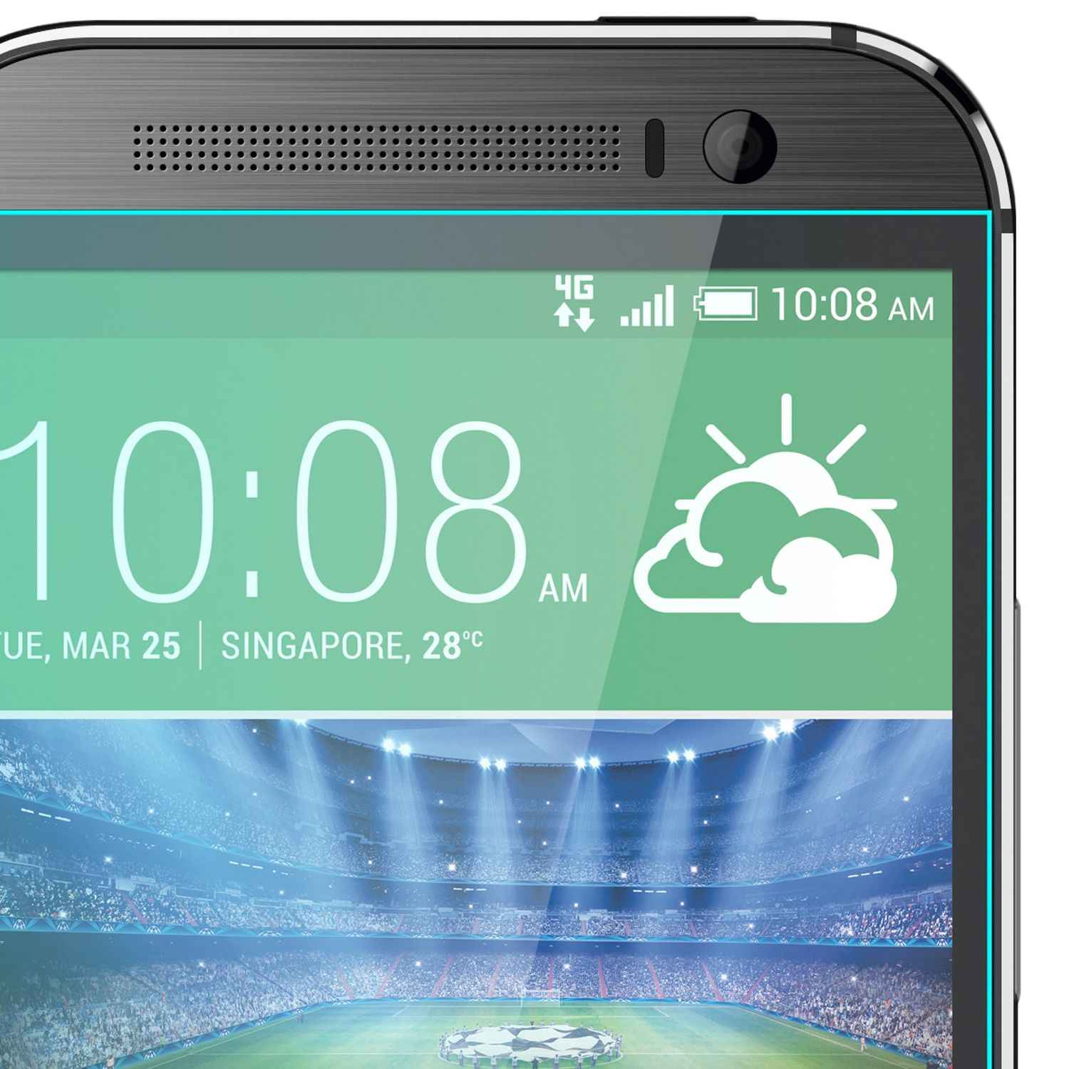 NALIA Schutzglas für HTC One M8, 9H Full Cover Displayschutz Film Tempered Glass