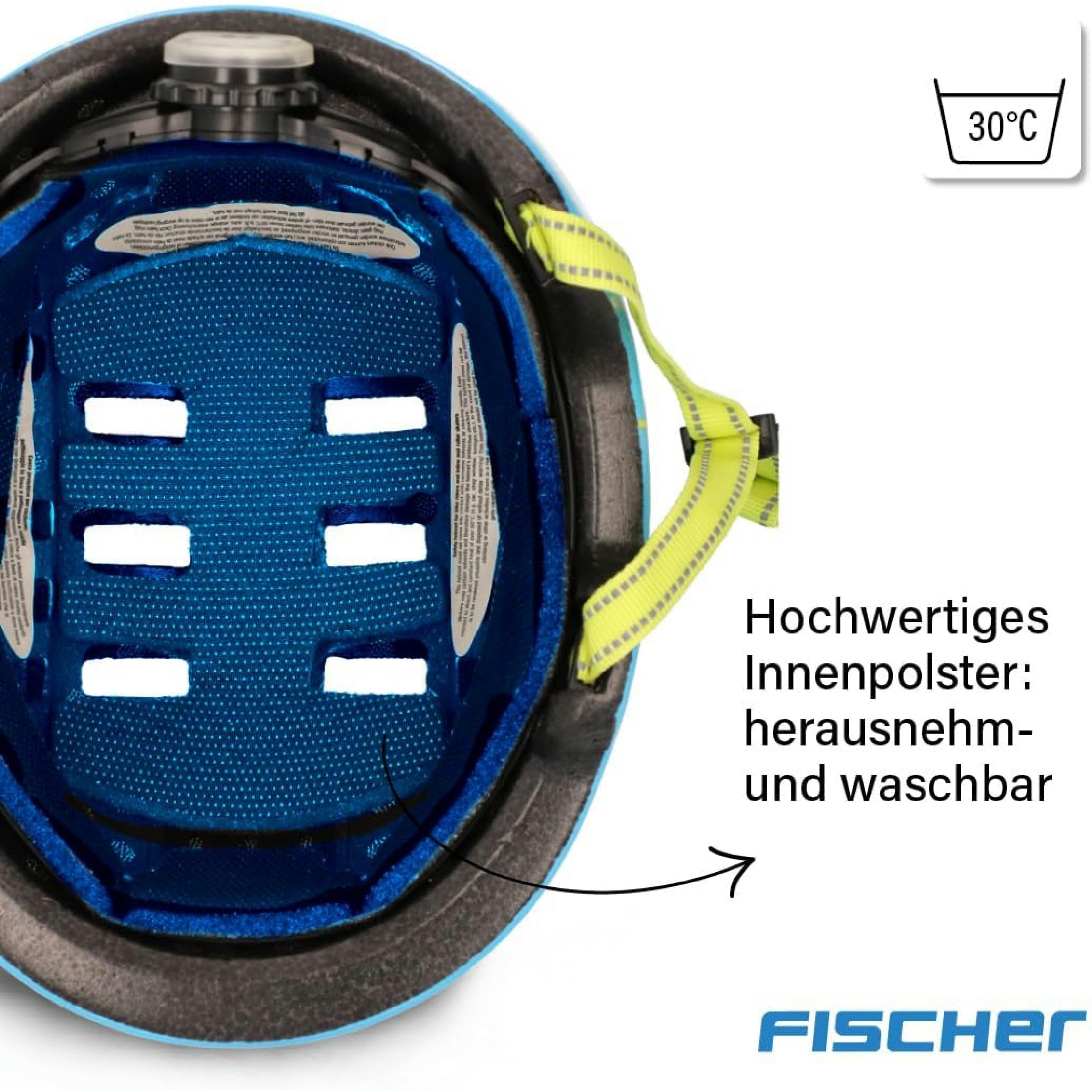 Fischer BMX Fahrradhelm Plus Radhelm, Dirt Bike Helm mit integriertem LED-Rücklicht, Game/hellblau, S/M, 54-59cm Hauptansicht