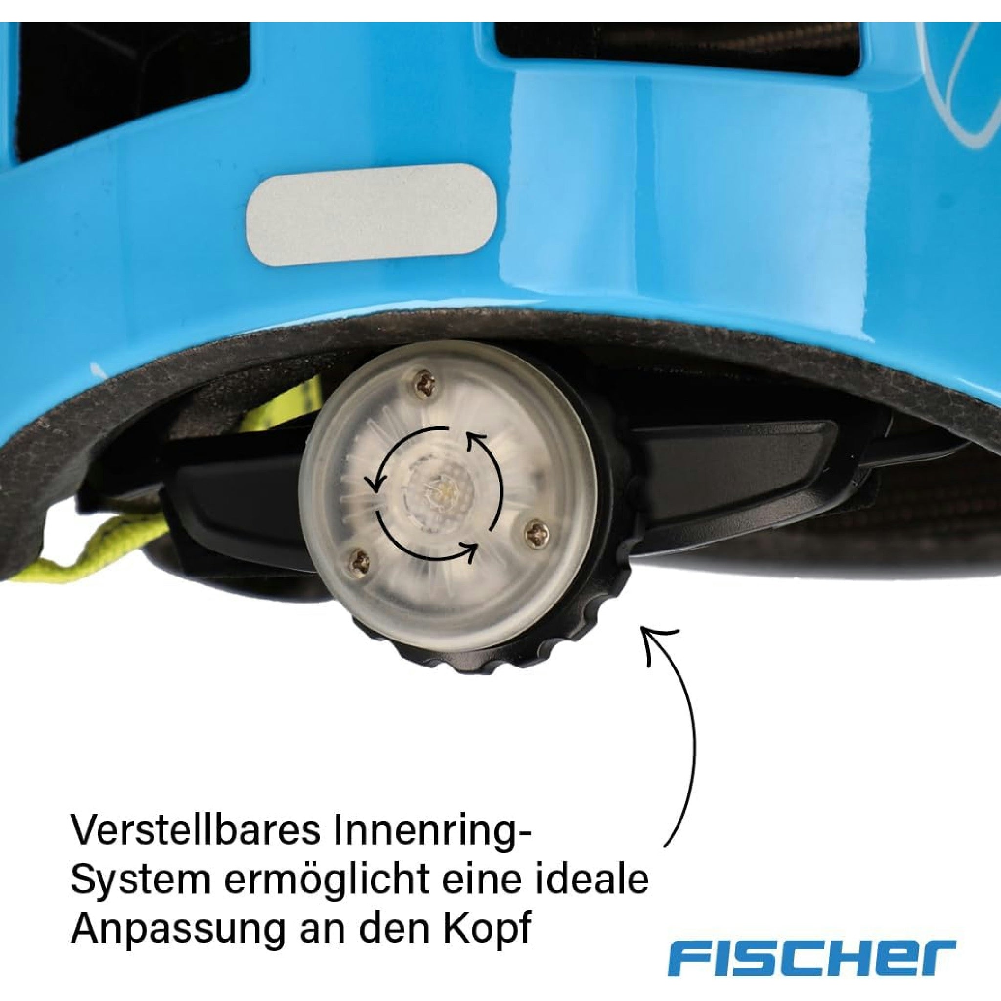 Fischer BMX Fahrradhelm Plus Radhelm, Dirt Bike Helm mit integriertem LED-Rücklicht, Game/hellblau, S/M, 54-59cm Hauptansicht