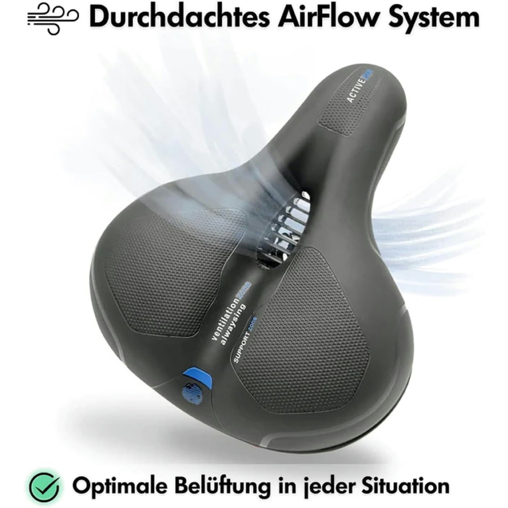 Cloud Comfort Pro 2.0 Fahrradsattel, Bequem Weich Memory Foam Ergonomisch Stoßdämpfend Atmungsaktiv Fahrrad Sattel, Cityradsättel Mountainbikesättel mit Federung für Herren Damen Kinder (Rot-Pro 2.0) Hauptansicht