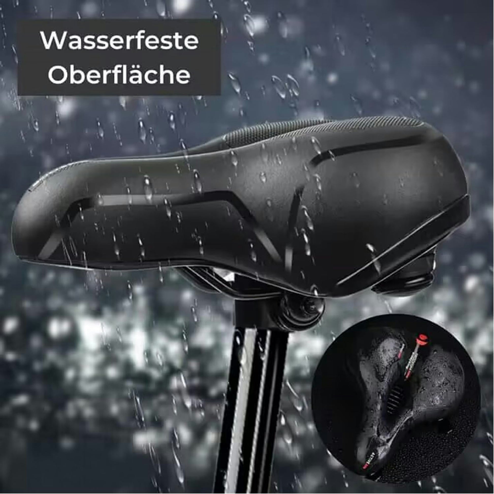Cloud Comfort Pro 2.0 Fahrradsattel, Bequem Weich Memory Foam Ergonomisch Stoßdämpfend Atmungsaktiv Fahrrad Sattel, Cityradsättel Mountainbikesättel mit Federung für Herren Damen Kinder (Rot-Pro 2.0) Hauptansicht