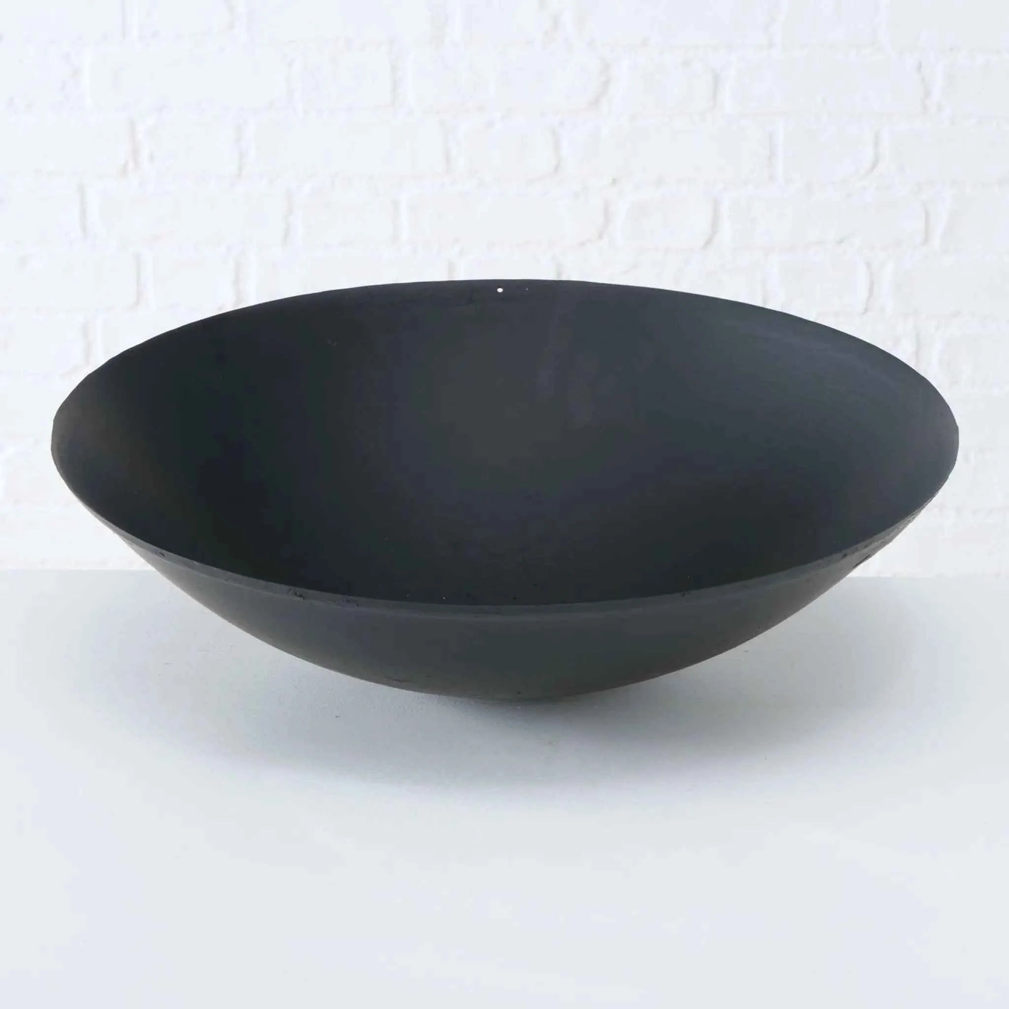 Feuerschale Ø 47 cm Feuerkorb Eisen Metall schwarz Schale Feuer Feuerstelle