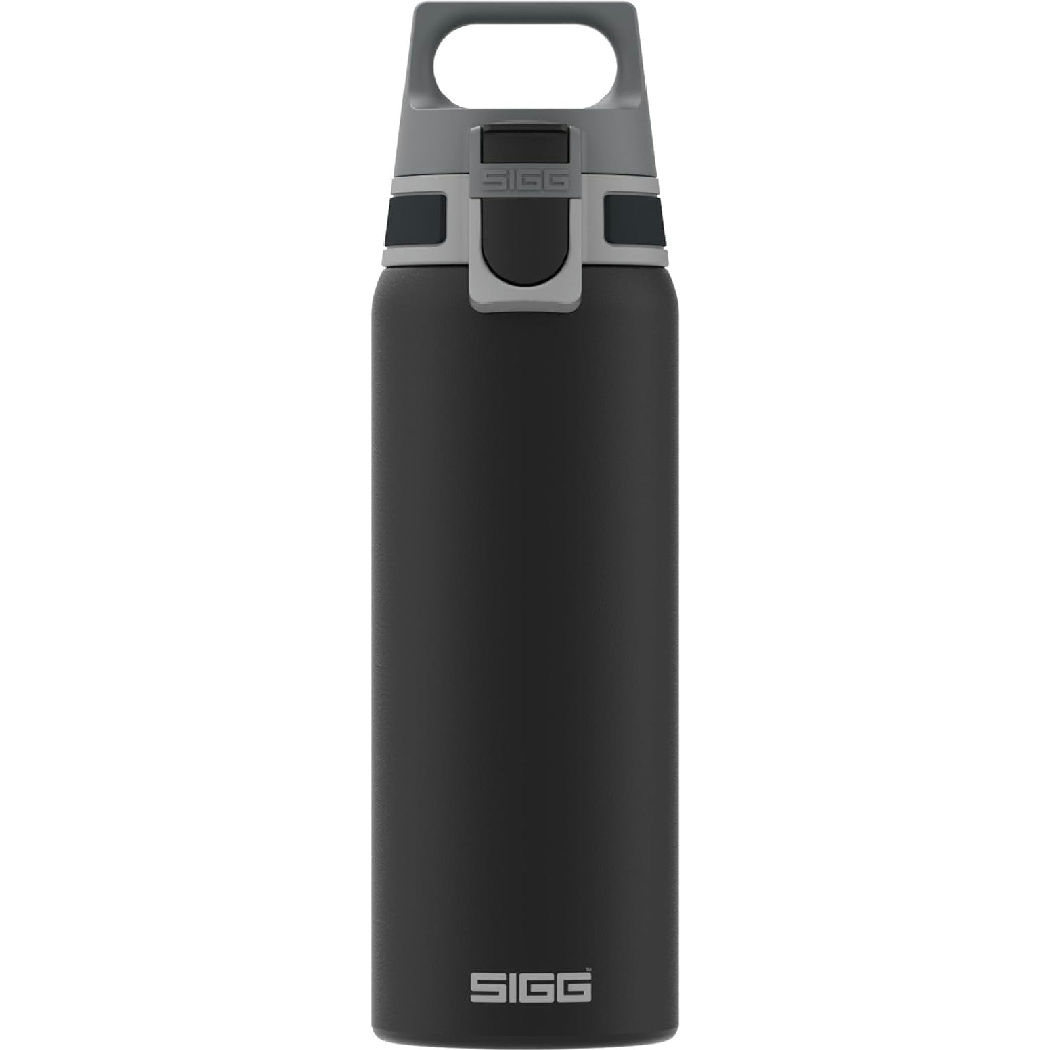 SIGG - Edelstahl Trinkflasche - Shield ONE Black - Für Kohlensäurehaltige Getränke Geeignet - Auslaufsicher - Federleicht - BPA-frei - Schwarz - 0,75L Hauptansicht