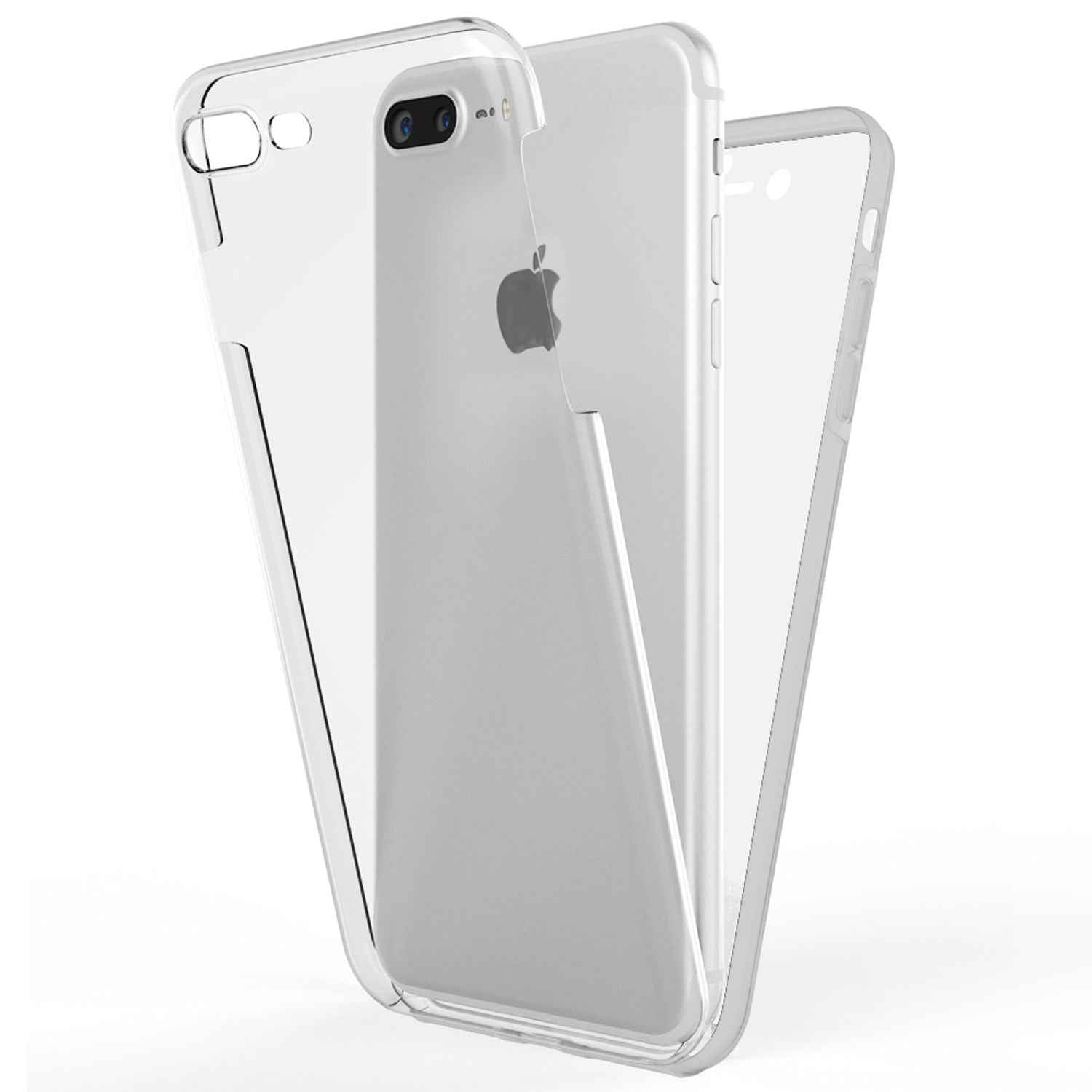 NALIA 360 Grad Handy Hülle für Apple iPhone 8 Plus / 7 Plus, Full Cover Case