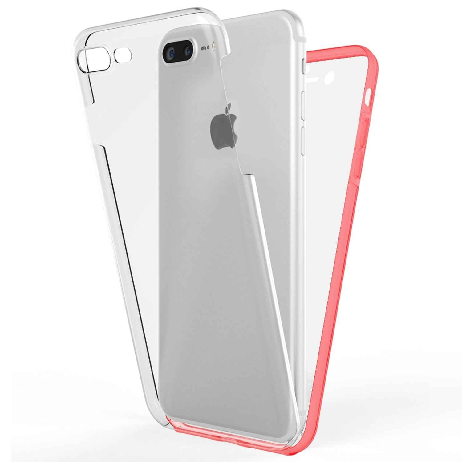 NALIA 360 Grad Handy Hülle für Apple iPhone 8 Plus / 7 Plus, Full Cover Case