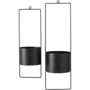 Hängetopf Blumentopf Eisen schwarz 2er Set indoor outdoor | Miamonda