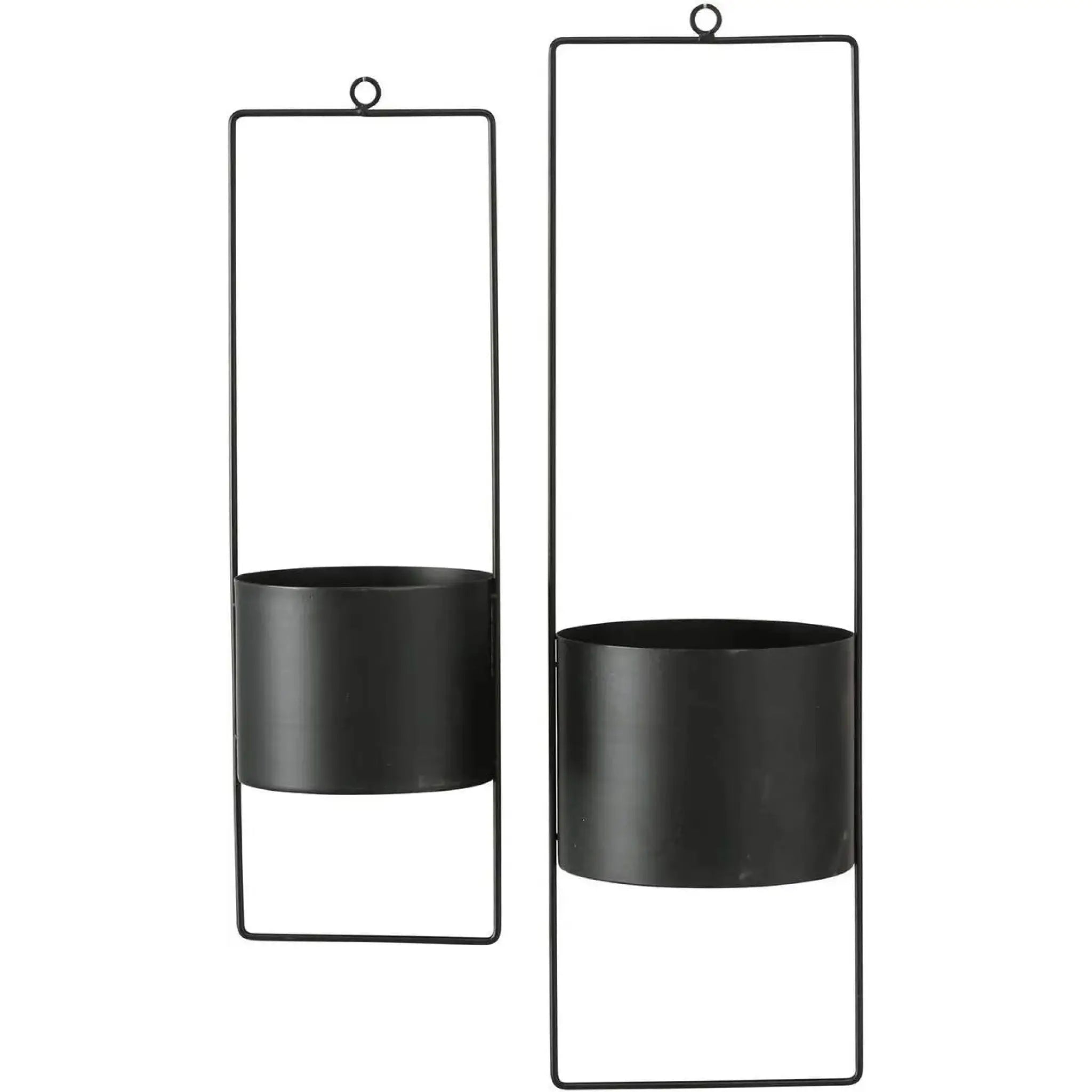 Hängetopf Blumentopf Eisen schwarz 2er Set indoor outdoor | Miamonda