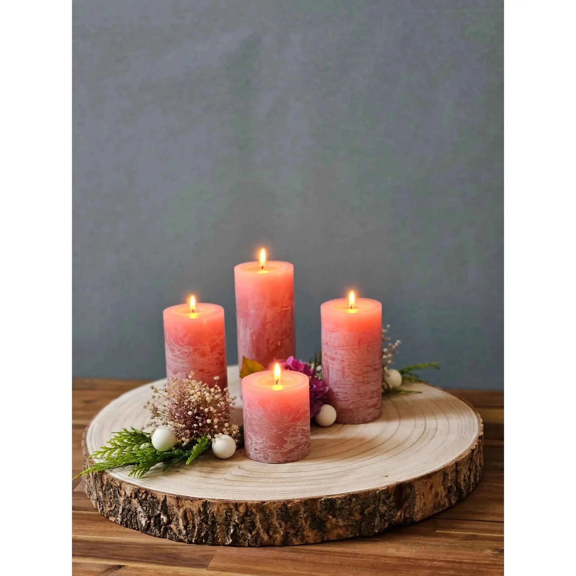 Holzbrett Baumscheibe Holz Brett Tischdeko Tablett Deko Holzplatte Ø 30 cm