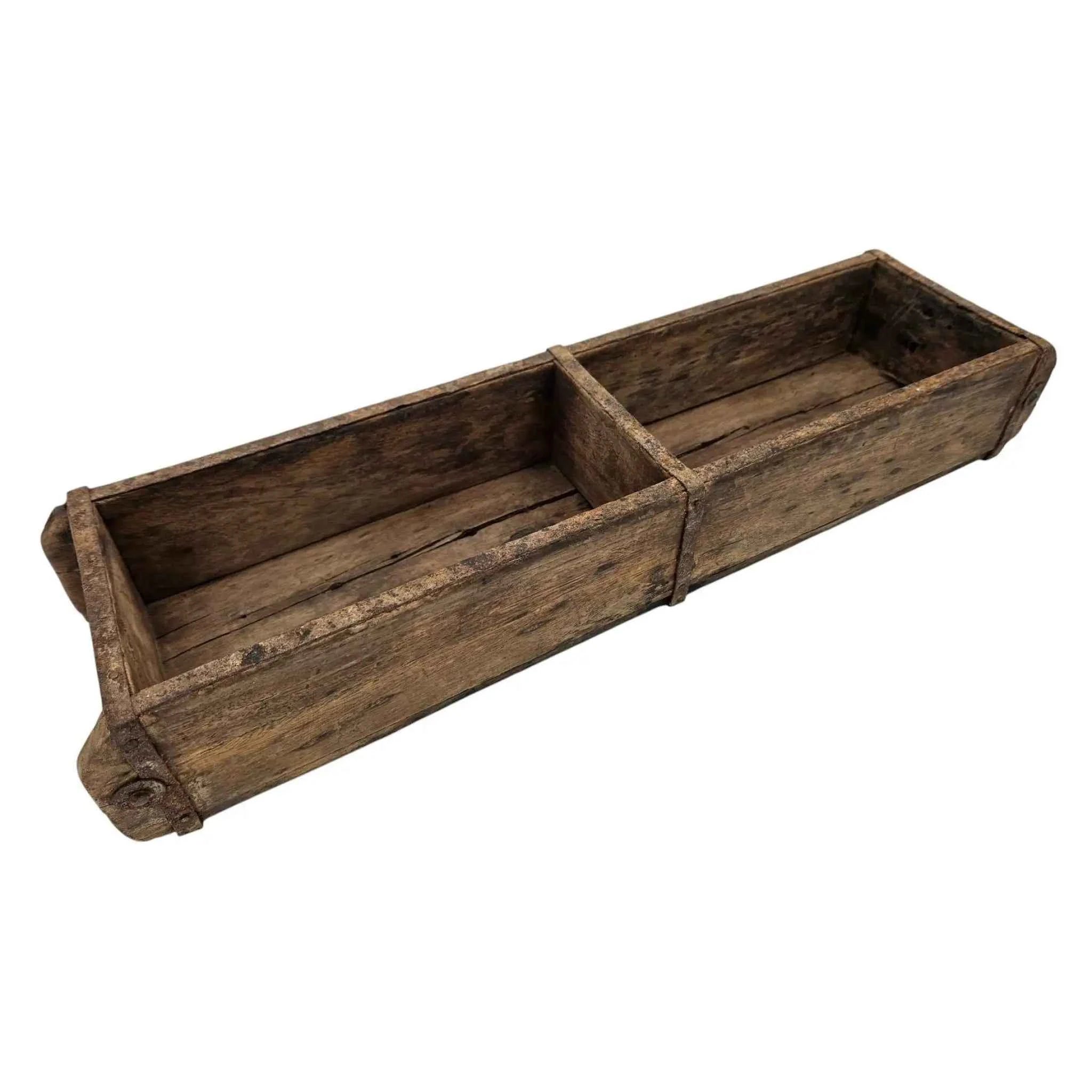 Holzkiste Ziegelform Ziegelsteinform Kiste recyceltes Holz Kasten 60 cm