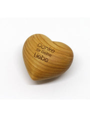 Thankgoods Holzherz in natur mit 'Danke für Deine Liebe' Gravur