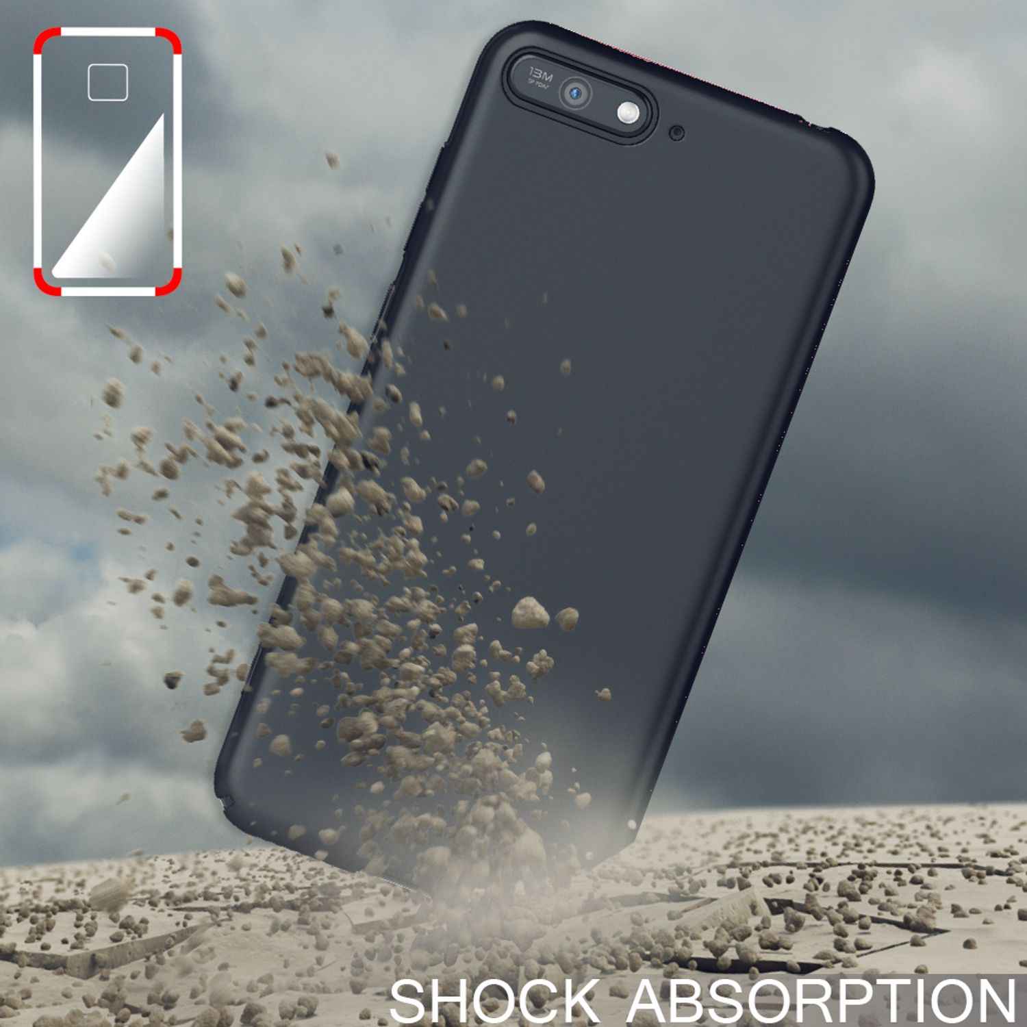 NALIA Handyhülle für Huawei Y6 (2018), Dünne Hard Case Schutz Hülle Slim Cover