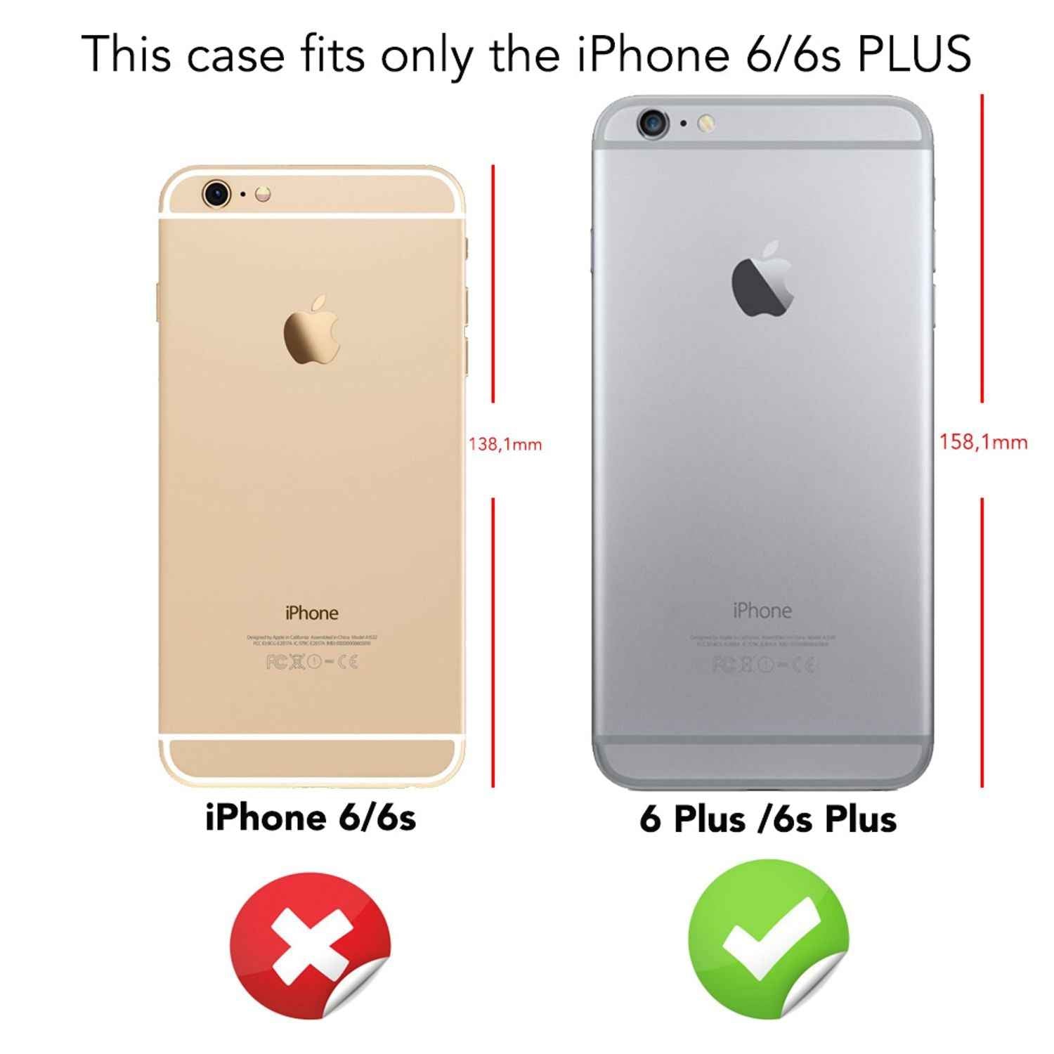 Apple iPhone 6 Plus 6S Plus 360 Grad Handy Hülle von NALIA, Full Cover Case