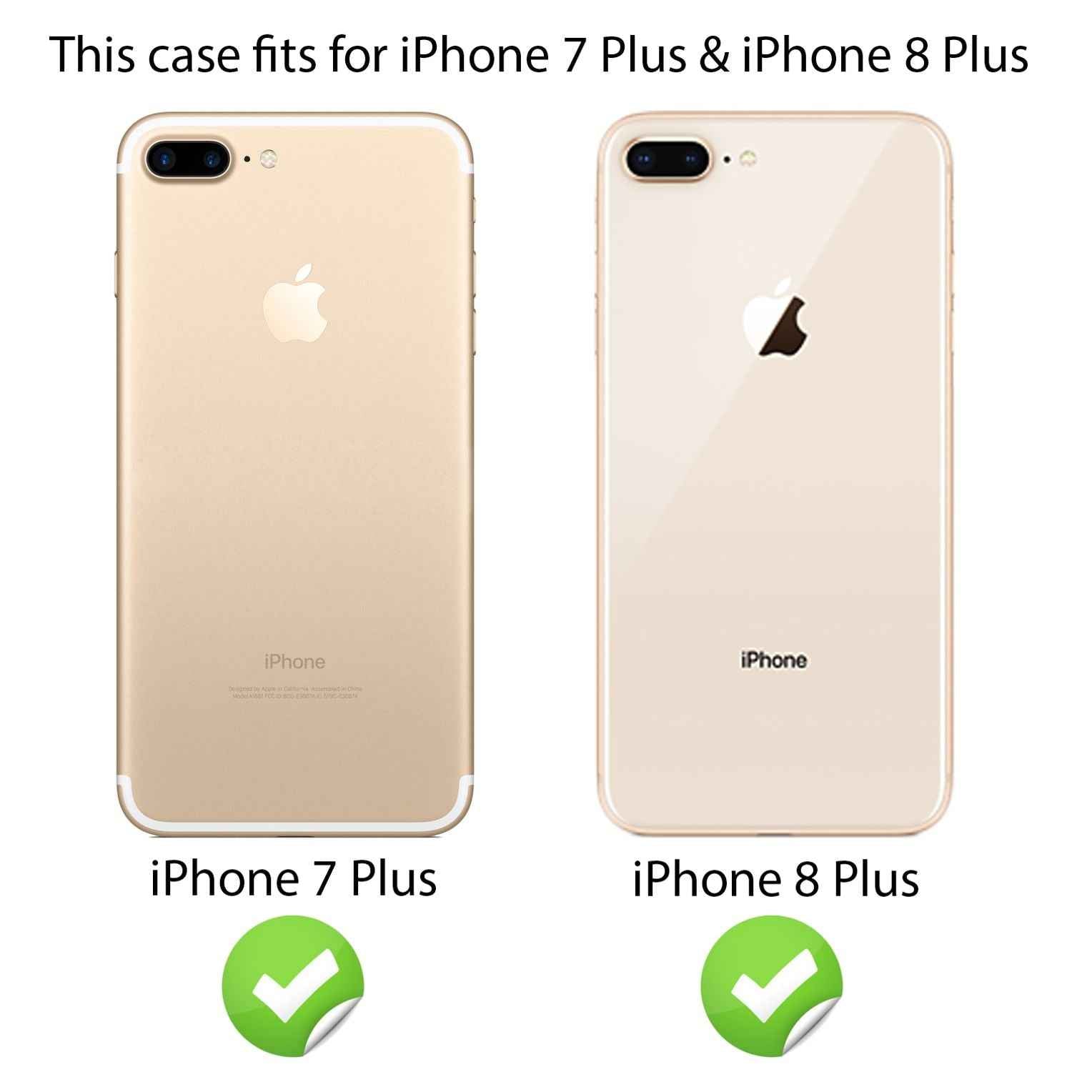 Apple iPhone 8 Plus / 7 Plus Handy Hülle von NALIA, Dünnes Silikon Cover Case