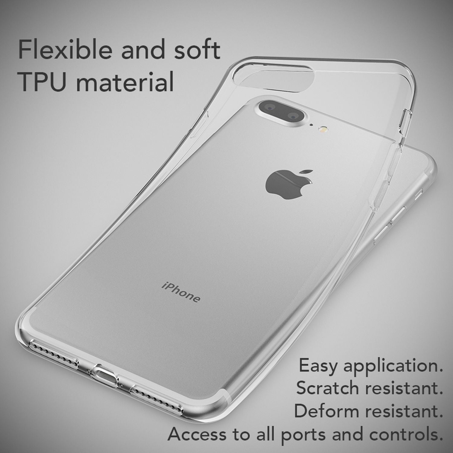 Handyhülle TPU Silikon durchsichtig für iPhone 8 Plus / 7 Plus | NALIA Berlin