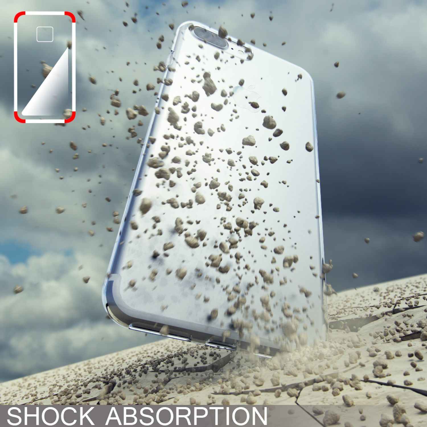 NALIA Hülle für iPhone 8 Plus / 7 Plus, Slim Handyhülle Clear Case Schutz Cover