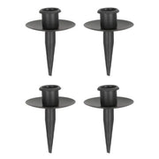 Stabkerzenhalter schwarz 4er Set 7×9,5 cm | Miamonda