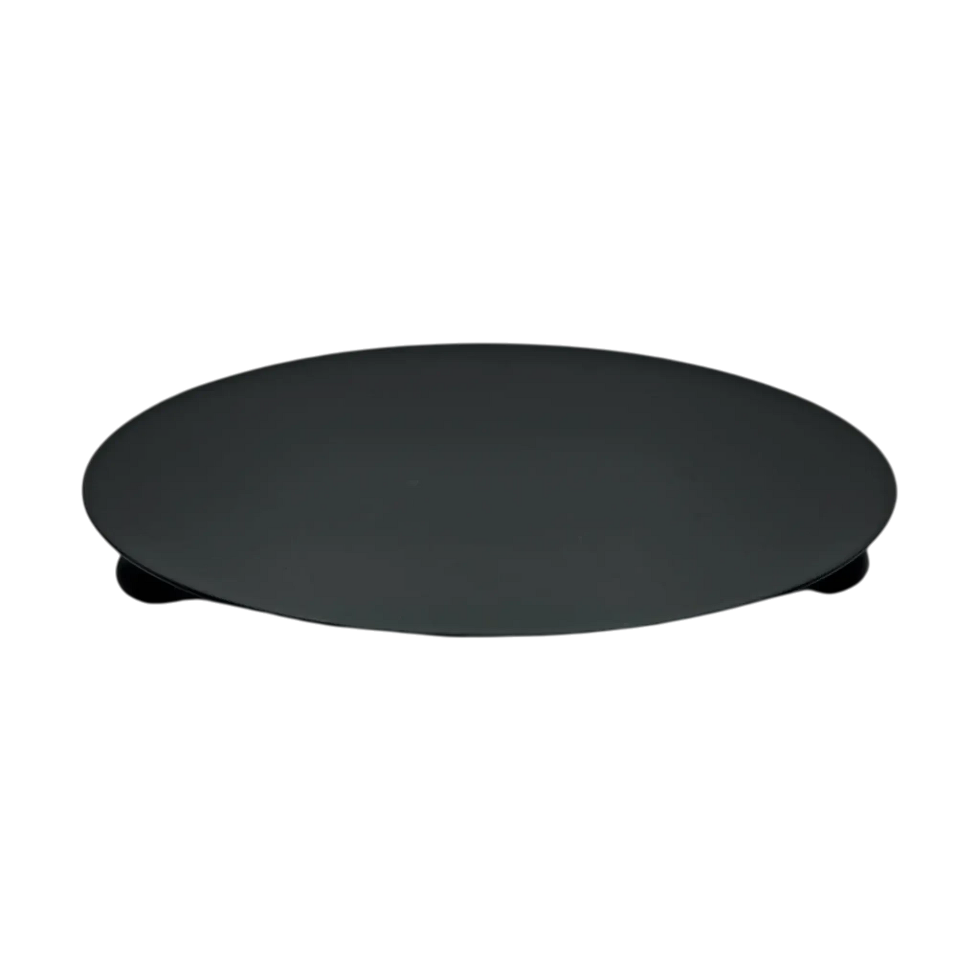 Kerzenhalter schwarz 4 Stück Stumpenkerzen Teller Kerzenteller Weihnachten 12 cm