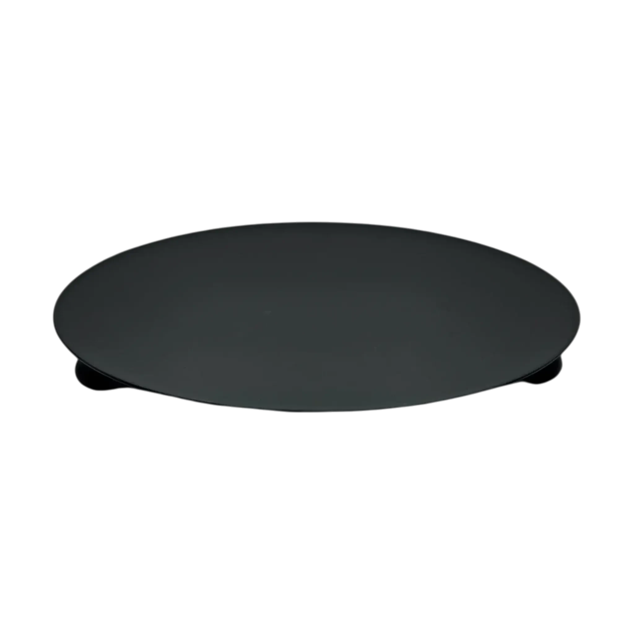 Kerzenhalter schwarz 4 Stück Stumpenkerzen Teller Kerzenteller Weihnachten 12 cm