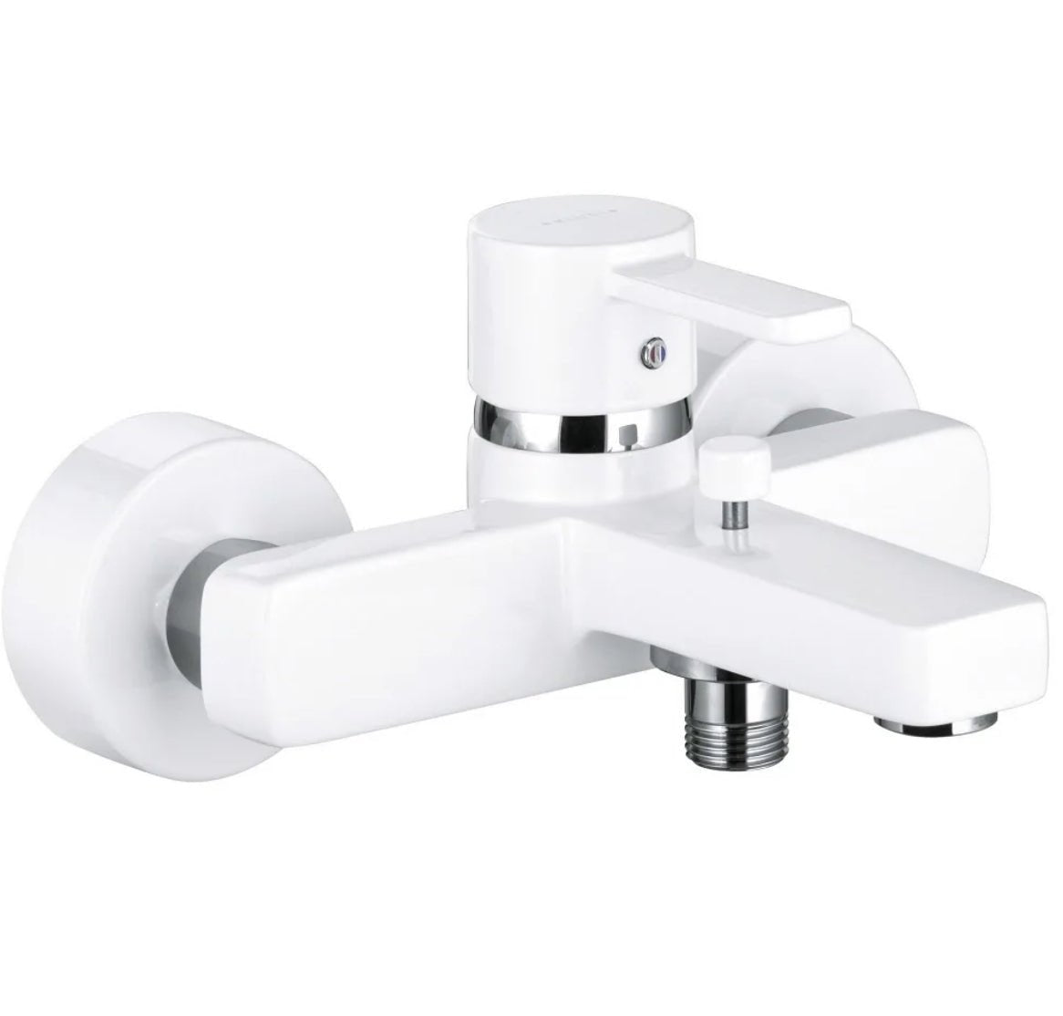 KLUDI ZENTA Wannenfüll- & Brausearmatur in Weiß/Chrom mit modernem Design