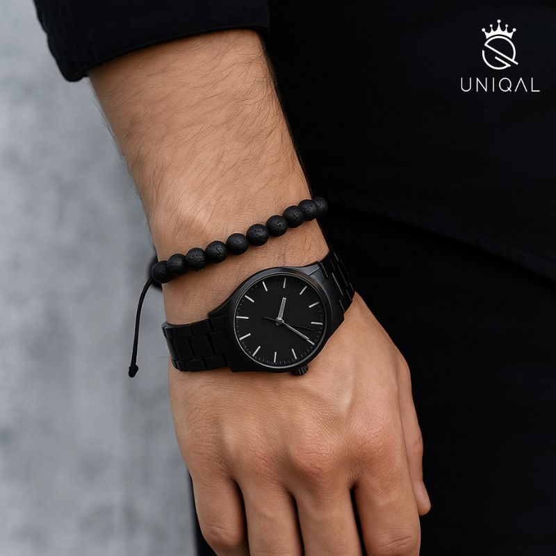 Perlenarmband Lavastein 8mm Schwarz für deinen individuellen Stil - Bild 7