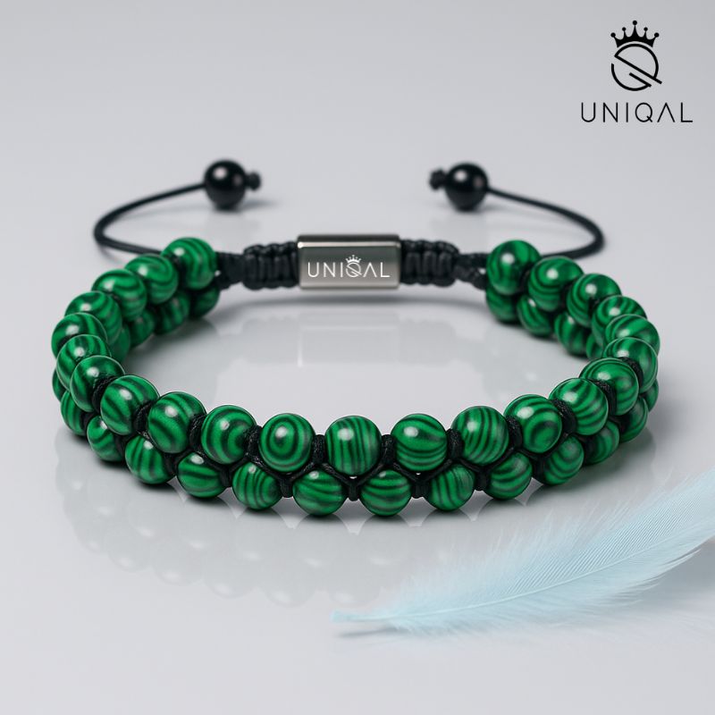 Edelsteinarmband Malachit 6mm - Elegantes Schmuckstück für jeden Anlass