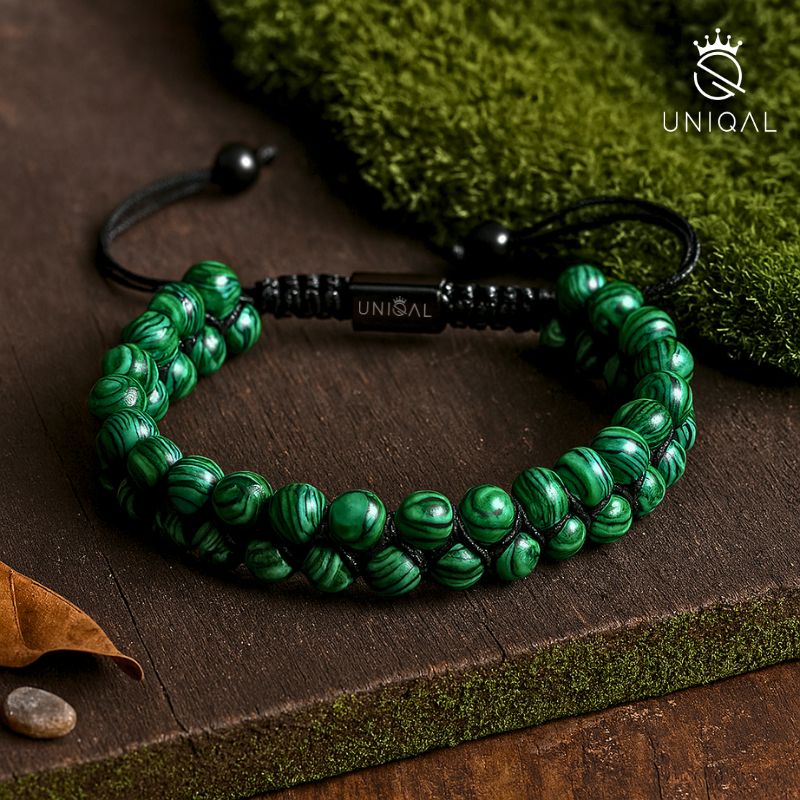 Edelsteinarmband Malachit 6mm - Elegantes Schmuckstück für jeden Anlass