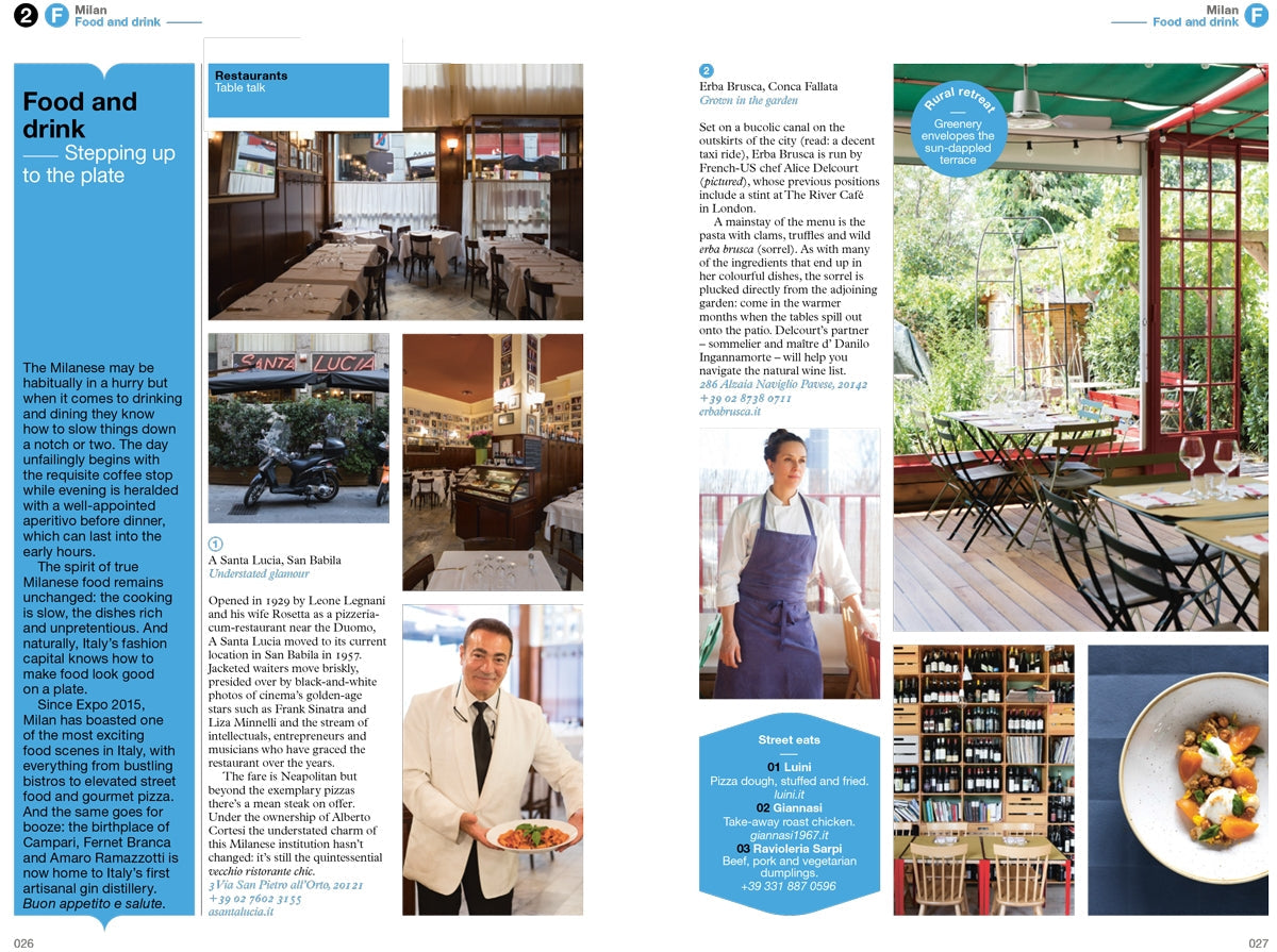 Milan: The Monocle Travel Guide, Seitenansicht, elegantes Hardcover