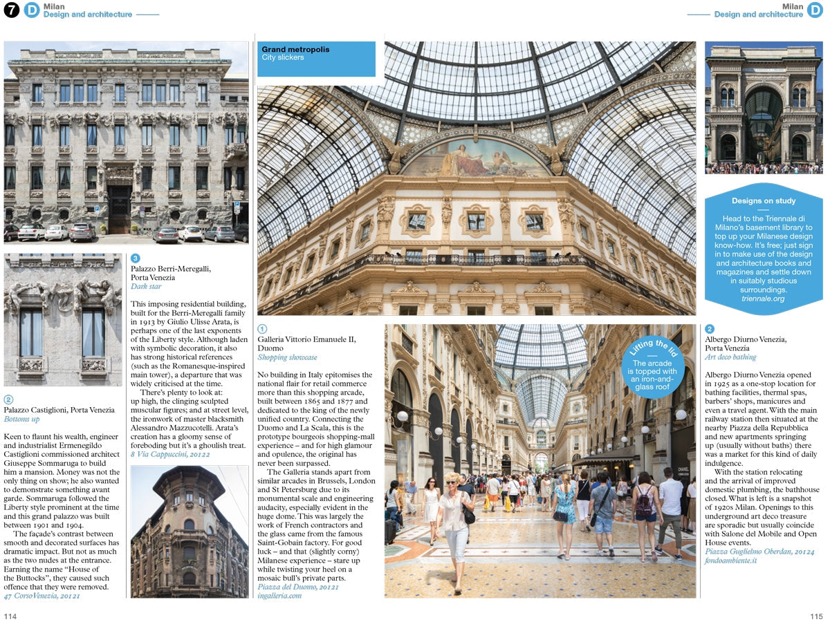 Milan: The Monocle Travel Guide, Übersicht über Sehenswürdigkeiten