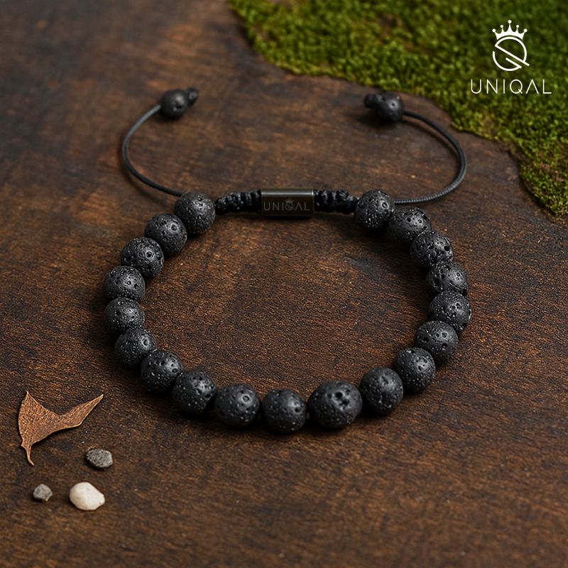 Perlenarmband Lavastein 8mm Schwarz für deinen individuellen Stil - Bild 5