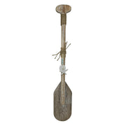 Deko Paddel Holz maritim 60 cm braun-weiß mit Juteband und Aufhängung | Miamonda