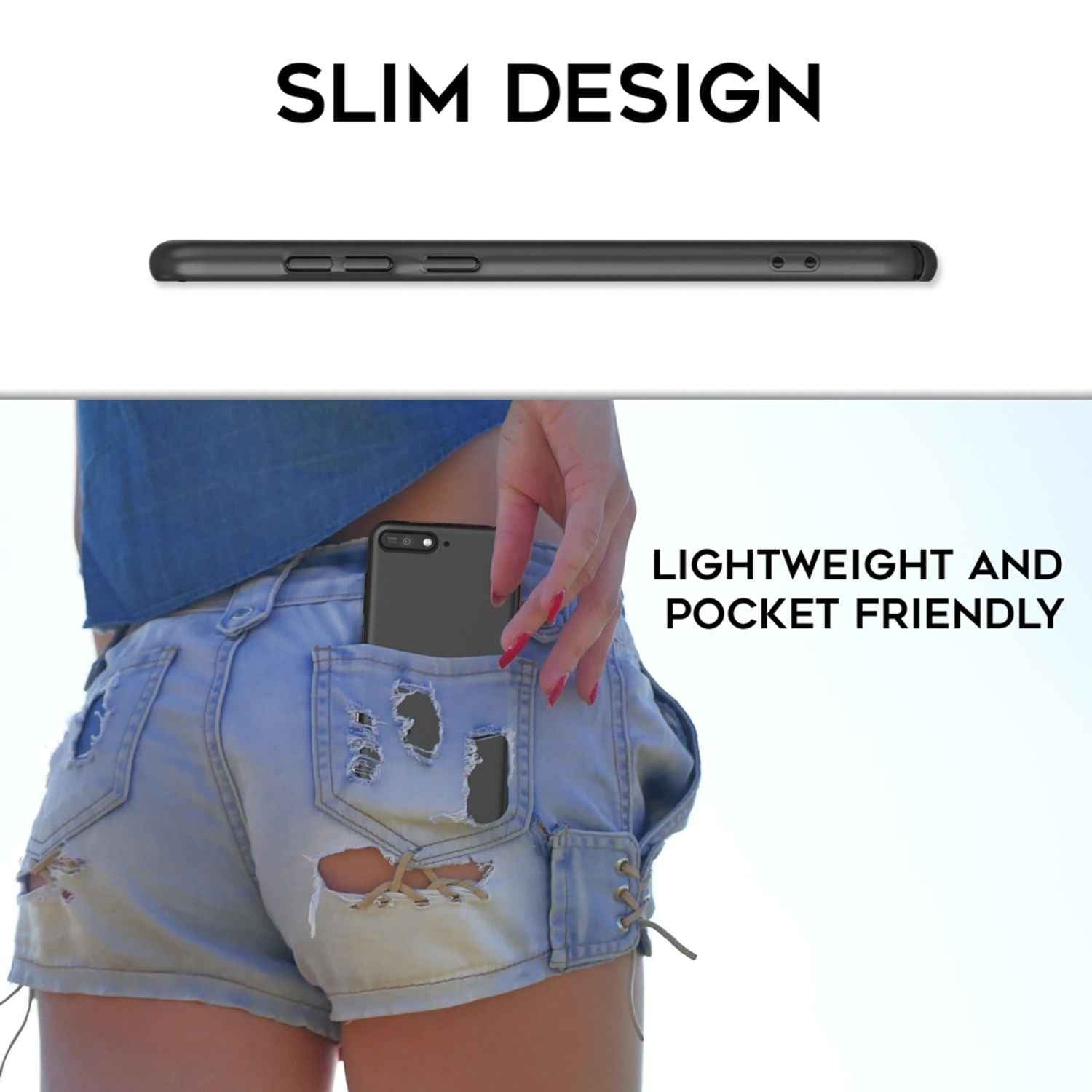 NALIA Handyhülle für Huawei Y6 (2018), Dünne Hard Case Schutz Hülle Slim Cover