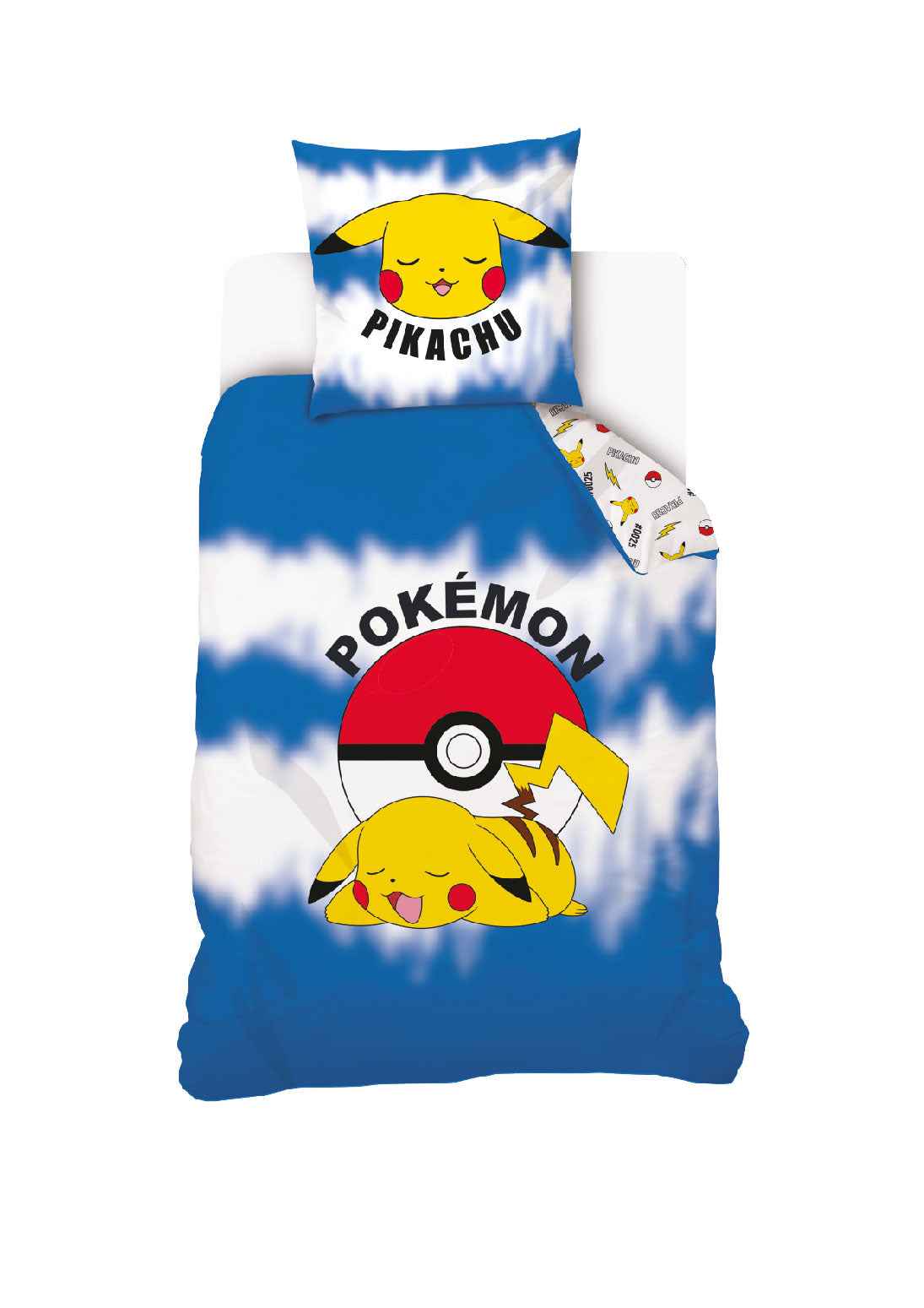 Pokemon Pikachu Bettwäsche - weiche Baumwolle 140x200 cm Kissen und Decke