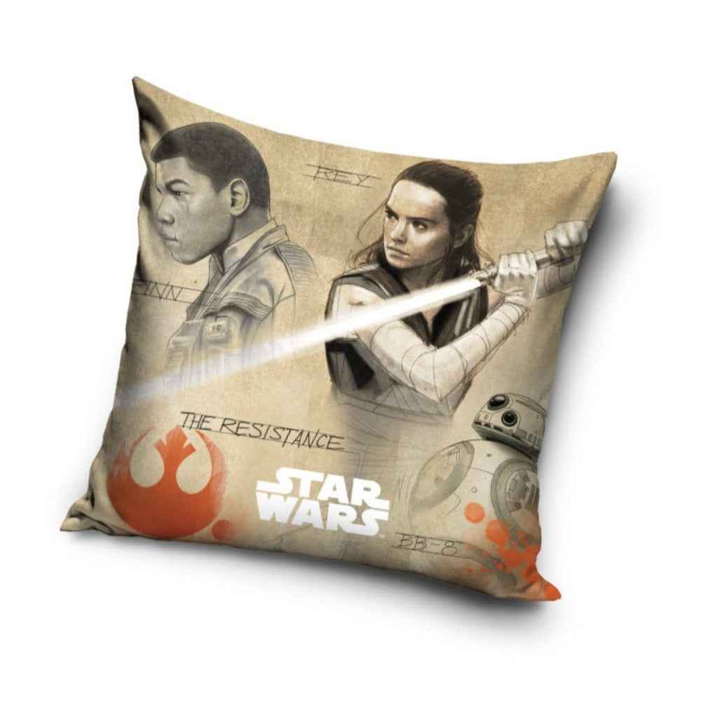 Star Wars Kissen Rey und Finn Kissenbezug - 40cm x 40cm