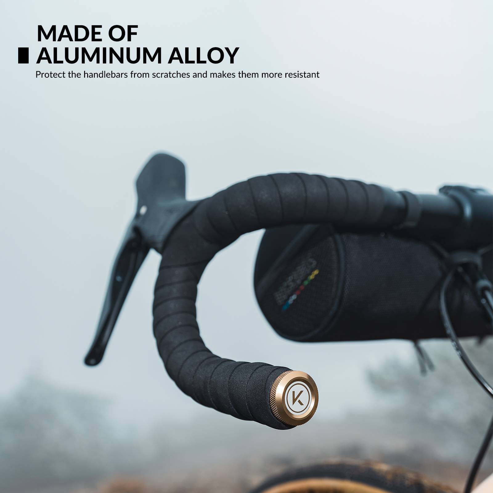 Aluminium-Lenkerstopfen-Set von Zeus, robust und langlebig, schwarz