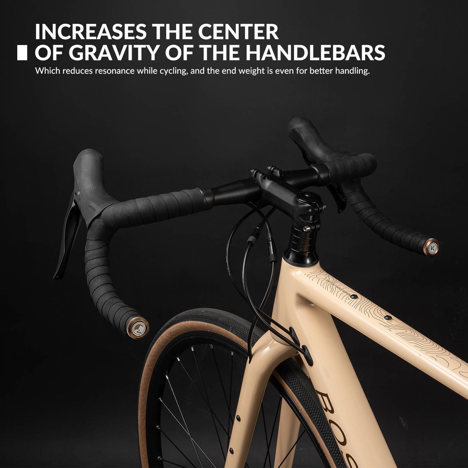 Schwarzes Aluminium-Lenkerstopfen-Set von Zeus, Fahrrad Zubehör