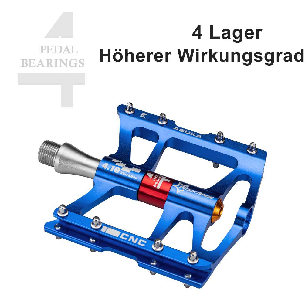 Zeus Fahrrad Pedale 9/16 für Mountainbike mit 4 Dichtlagern und leichtem Gewicht
