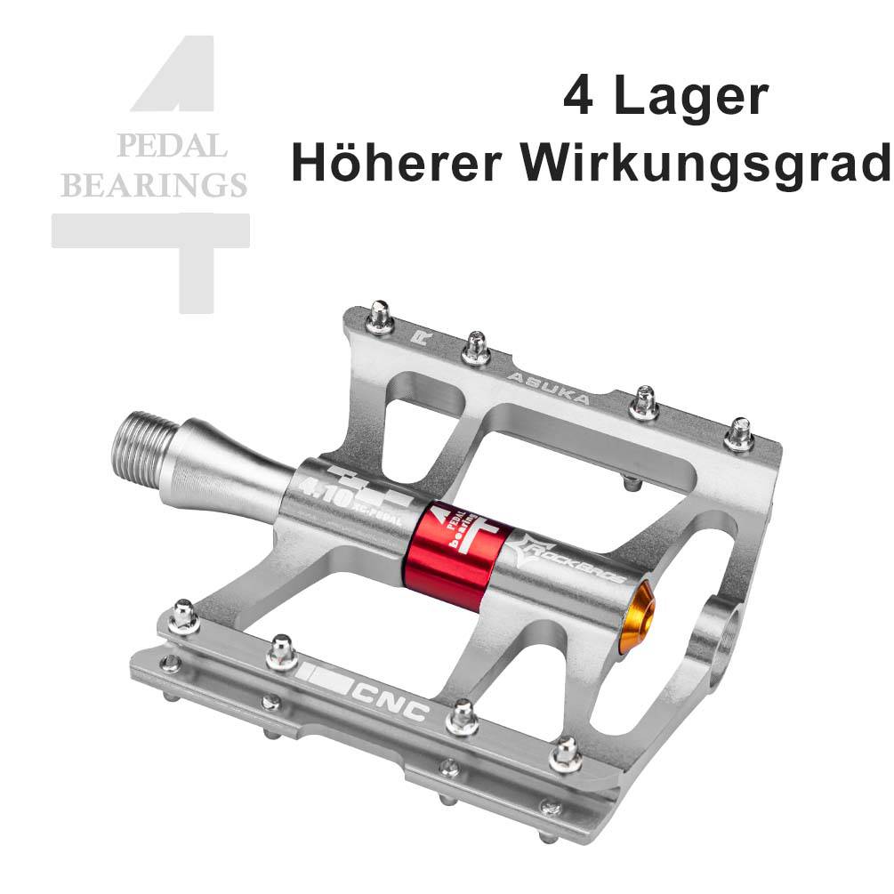 Zeus Fahrrad Pedale 9/16 in Schwarz für BMX mit stabiler Plattform
