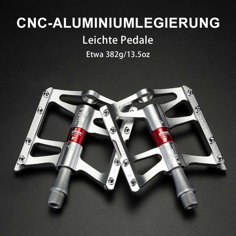 Zeus Fahrrad Pedale 9/16 für Mountainbike in Schwarz mit rutschfester Struktur