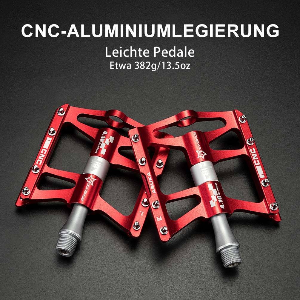 Zeus Fahrrad Pedale 9/16 für Rennrad mit 4 Dichtlagern und leichtem Design