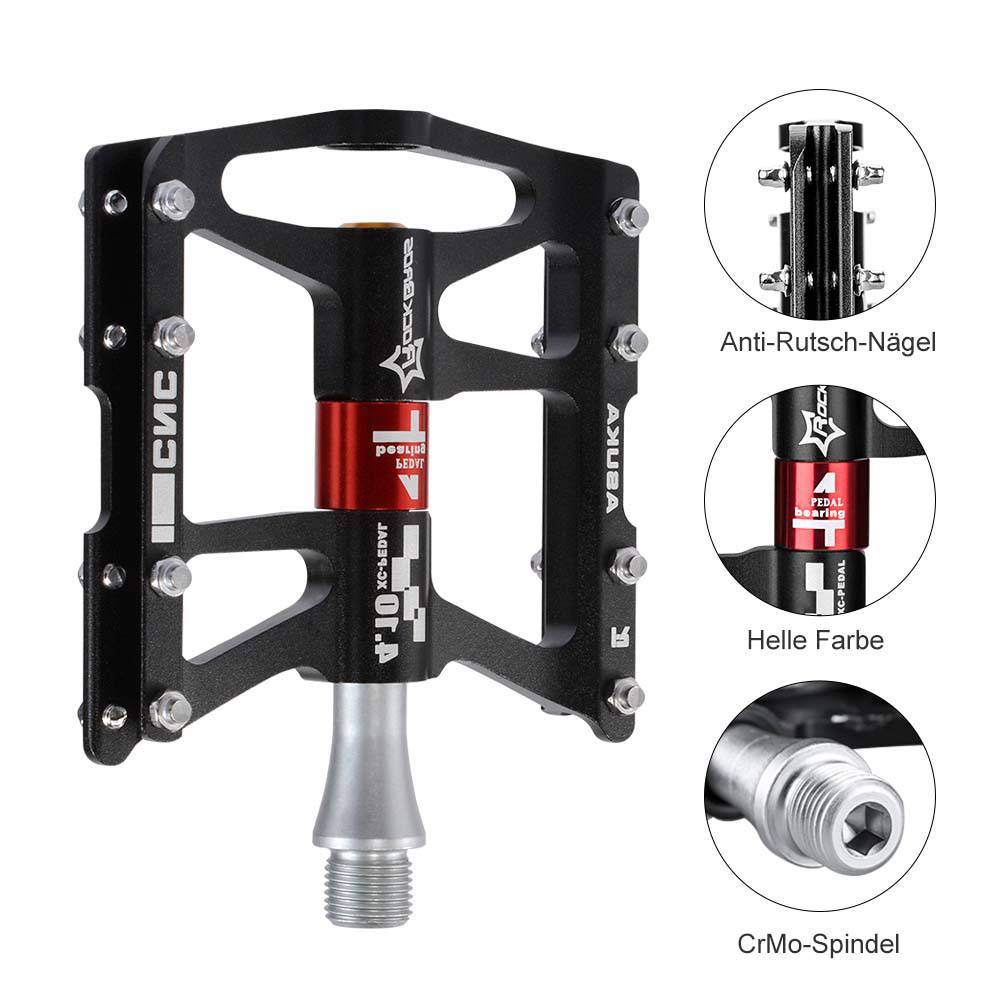 Zeus Fahrrad Pedale 9/16 für BMX mit stabiler Plattform und 4 Dichtlagern