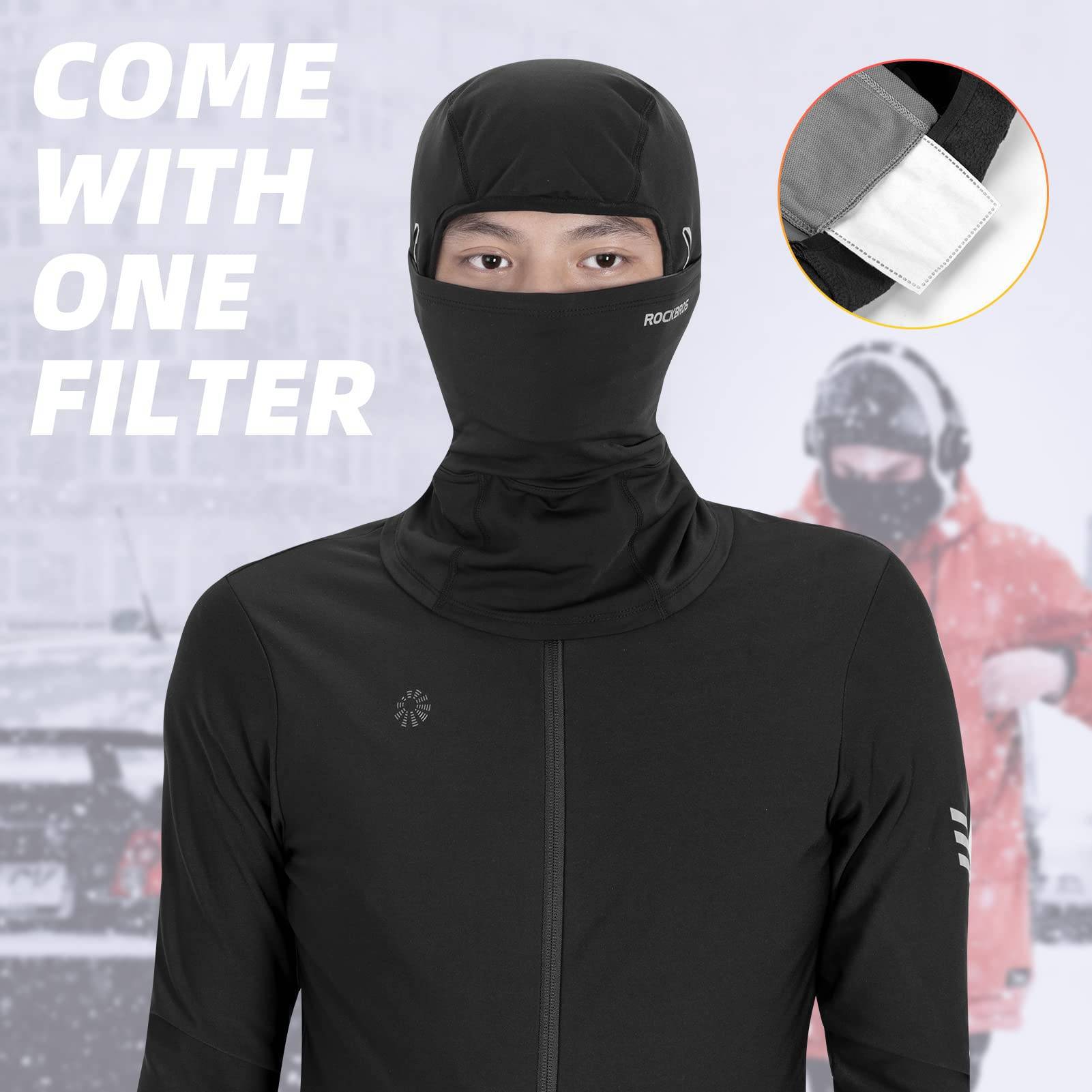 ROCKBROS Winter Balaclava Herren, winddichte Sturmmaske für Outdoorsport, Nahaufnahme