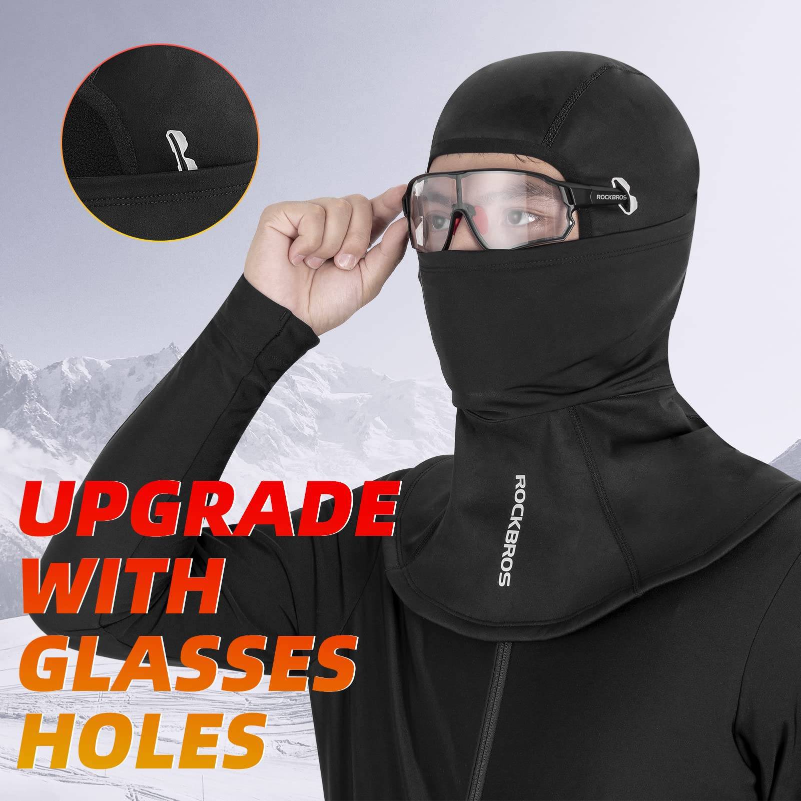 ROCKBROS Winter Balaclava Herren, winddichte Sturmmaske für Outdoorsport, Tragebeispiel