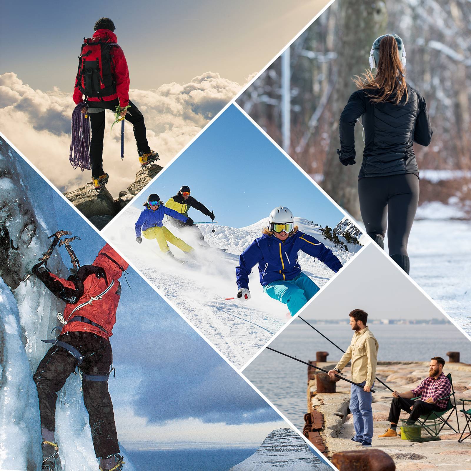 ROCKBROS schwarze Wintermütze, strapazierfähige Strickmütze für Sport im Winter