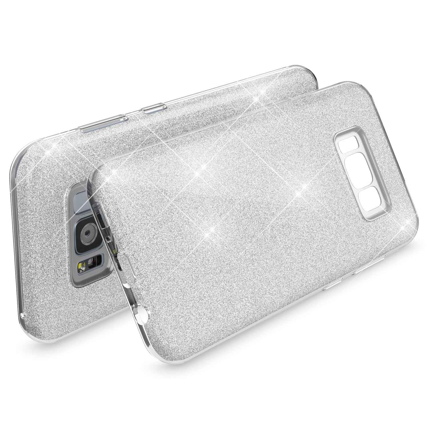 Samsung Galaxy S8 Hülle Handyhülle von NALIA, Glitzer Slim Case Cover Schutzhülle