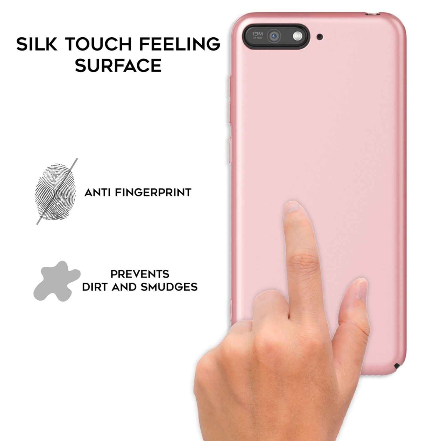 NALIA Handyhülle für Huawei Y6 (2018), Dünne Hard Case Schutz Hülle Slim Cover