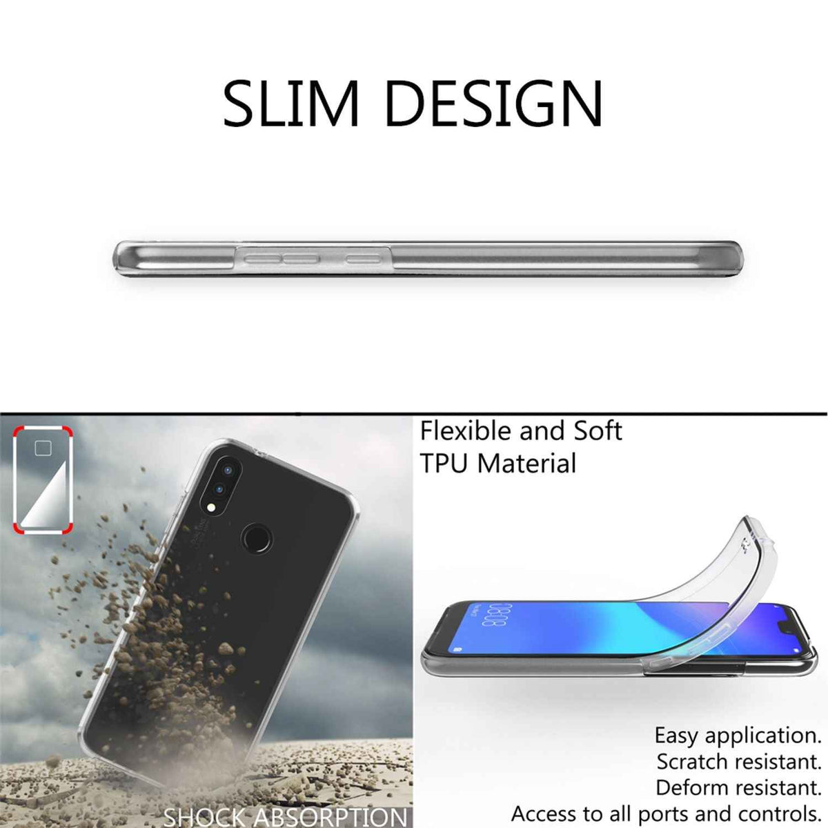 NALIA 360 Grad Handy Hülle für Huawei P20 Lite, Full Cover Case Rundum Bumper